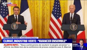 Emmanuel Macron sur les subventions à l'industrie américaine: "Nous voulons réussir ensemble, pas l'un contre l'autre"