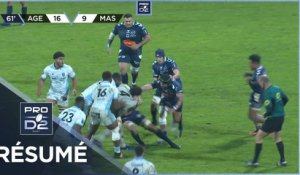 PRO D2 - Résumé SU Agen-Rugby Club Massy Essonne: 24-12 - J13 - Saison 2022/2023