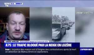 A75 bloquée par la neige: "Au fur et à mesure des kilomètres, il y avait des voitures en travers", raconte cet automobiliste