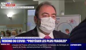 François Braun "appelle tous les patients fragiles à se faire vacciner" et "demande à ce que l'on mette le masque dans les transports en commun" même s'il n'est pas obligatoire