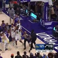 L'accrochage entre Jordan Clarkson et Jonathan Kuminga