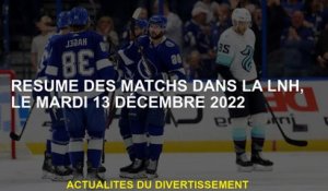 Résumé des matchs de la LNH, mardi 13 décembre 2022