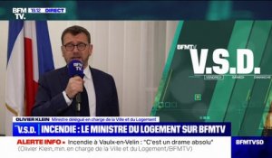 Incendie à Vaulx-en-Velin: "C'est un drame absolu", déclare Olivier Klein, le ministre délégué en charge du Logement