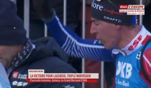 La colère de Fillon Maillet après la course - Biathlon - CM (H)