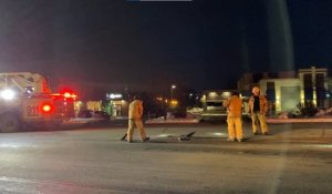 Intervention des pompiers à la suite d'un accident à Châteauguay