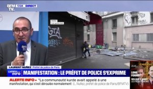 Rassemblement en soutien à la communauté kurde: "Il y a eu 11 interpellations", annonce Laurent Nuñez, préfet de police de Paris