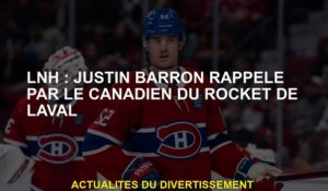 NHL: Justin Barron rappelé par le Laval Rocket Canadien