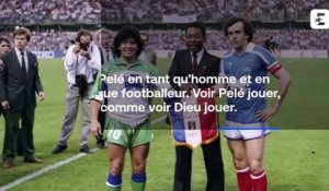 "Voir Pelé jouer, c'est comme voir jouer Dieu" : les légendes du football rendent hommage au roi