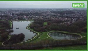 Le Brabant wallon vu du ciel : Le lac du Paradis et la piscine BL'A