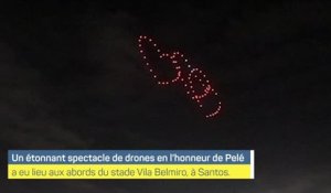 Décès de Pelé - Santos rend hommage à Pelé avec un spectacle de drones