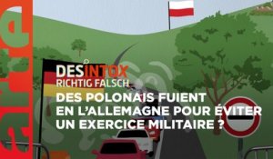| 02/01/2023 | Désintox | ARTE Des Polonais qui fuient vers l’Allemagne pour éviter un exercice militaire ?
