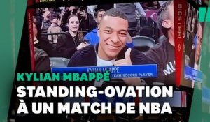 Kylian Mbappé a fait sensation dans les tribunes de la NBA