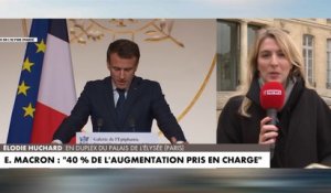 Emmanuel Macron : «40% de l'augmentation pris en charge»
