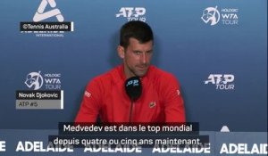 Adélaïde - Djokovic : "Medvedev ? Un des joueurs les plus forts que vous puissiez affronter"