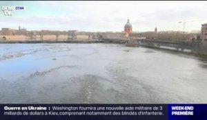 Toulouse: au cœur de l'hiver, la Garonne au plus bas