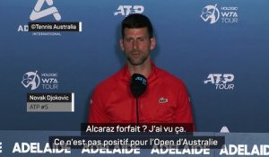 Open d'Australie - Djokovic sur le forfait d'Alcaraz : "J'espère qu'il sera de retour au plus vite sur le circuit"
