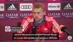 Bayern Munich - De Ligt : "Perdre des joueurs comme Neuer et Hernandez est toujours difficile"