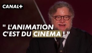 La joie de Guillermo del Toro après sa récompense pour Pinocchio - Golden Globes 2023 – CANAL+