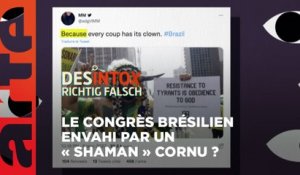 Le Congrès brésilien envahi par un « shaman » cornu comme à Washington ? "| 11/01/2023 | Désintox | ARTE