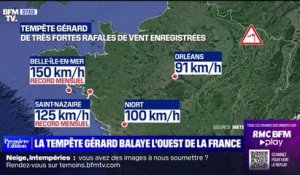 166 km/h dans la Manche, 150km/h à Belle-Île-en-Mer... La tempête Gérard fait tomber plusieurs records de rafales de vent