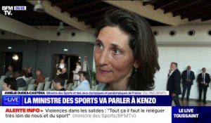Amélie Oudéa-Castéra Kenzo, agressé lors du match entre l'OM et Ajaccio:  "Je vais essayer d'échanger avec lui dans la matinée"
