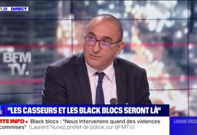 Manifestation du 6-juin: "On sait qu'on a un certain nombre de militants antifascistes étrangers qui seront présents", affirme Laurent Nuñez, préfet de Police de Paris