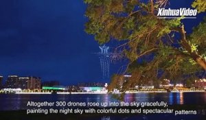 Un spectacle de lumière réalisé avec des drones en Chine a fasciné les spectateurs
