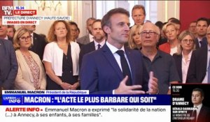 Emmanuel Macron: "Nous pouvons nourrir le plus grand des espoirs pour les enfants et les adultes qui ont été touchés, les choses vont continuer à aller en s'améliorant"