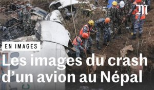 Les images du crash d'un avion au Népal
