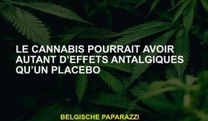 Le cannabis pourrait avoir autant d'effets analgésiques qu'un placebo