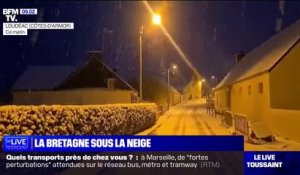 Les images de la neige tombée en Bretagne cette nuit