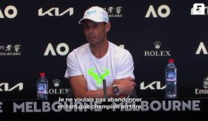 Nadal : "Je ne voulais pas abandonner en tant que champion en titre"