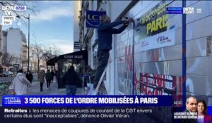 Paris: ces commerçants situés sur le parcours de la manifestation se barricadent