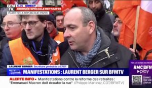 Retraites: "Cette réforme, elle n'est pas juste", affirme Laurent Berger, secrétaire général de la CFDT