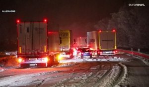 Trafic routier perturbé par la neige en Allemagne et en Croatie