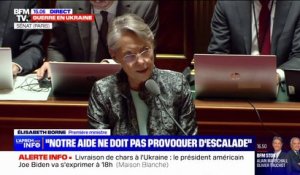 Élisabeth Borne: "Je salue la décision de l'Allemagne sur les sujets des chars lourds"