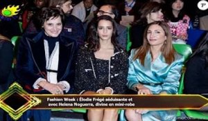 Fashion Week : Élodie Frégé séduisante et  avec Helena Noguerra, divine en mini-robe