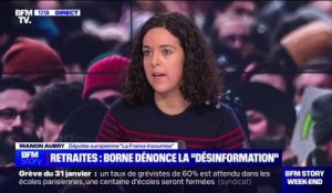 Manon Aubry à propos de la mobilisation du 31 janvier: "J'espère que nous serons 4 millions"