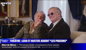 Michel Leeb et Francis Huster sur les planches pour "Les Pigeons" au Théâtre des Nouveautés