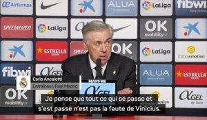 20e j. - Ancelotti défend Vinicius : "Une atmosphère contre lui"