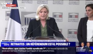 Marine Le Pen à propos de la réforme des retraites: "Nous allons utiliser tous les moyens à notre disposition pour que ce texte ne soit pas voté"