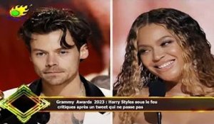 Grammy Awards 2023 : Harry Styles sous le feu  critiques après un tweet qui ne passe pas