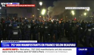 Retraites: 757.000 manifestants recensés dans toute la France, dont 57.000 à Paris, selon l'Intérieur