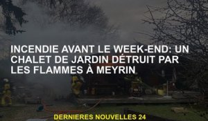 Feu avant le week-end: un chalet de jardin détruit par les flammes de Meyrin
