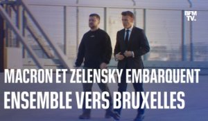 Emmanuel Macron et Volodymyr Zelensky embarquent dans le même avion vers la Belgique
