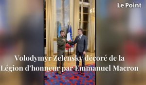 Volodymyr Zelensky décoré de la Légion d’honneur par Emmanuel Macron