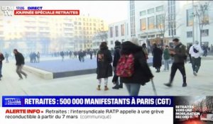Réforme des retraites: des scènes de tensions en fin de manifestation à Lyon