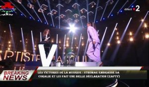 Les victoires de la musique : Stromae embrasse sa  Coralie et lui fait une belle déclaration (Zaptv)