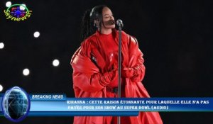 Rihanna : cette raison étonnante pour laquelle elle n'a pas  payée pour son show au Super Bowl (audi