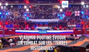 Guerre en Ukraine : un combat sur les "terres historiques", clame Vladimir Poutine devant la foule